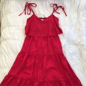 NWT Club Monaco red silk sundress